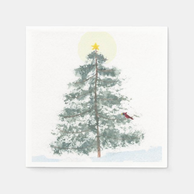 Weihnachtsbaumnapkins Serviette (Vorderseite)