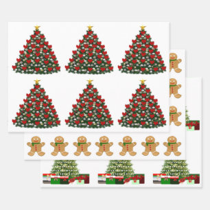Weihnachtsbaumpapier Geschenkpapier Set