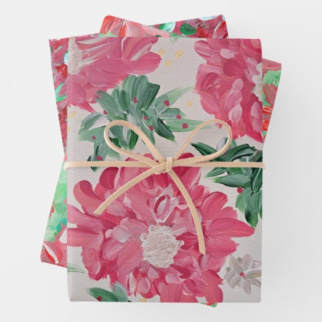 Weihnachtsbaumpapier Geschenkpapier Set (Beispiel)