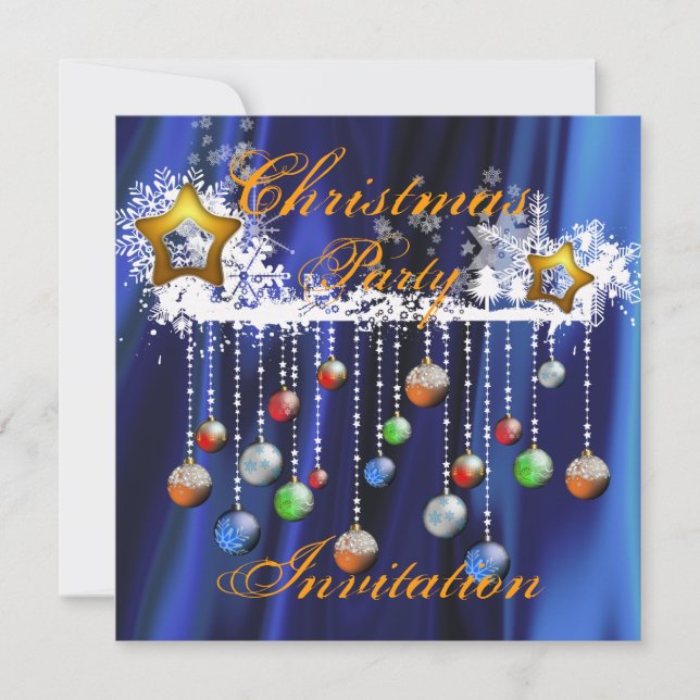 WeihnachtsbaumParty Einladung (Vorderseite)