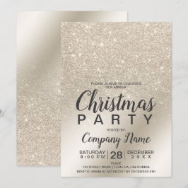 Weihnachtsbaumperle Elfenbein-Glitzer Omerfolie Einladung