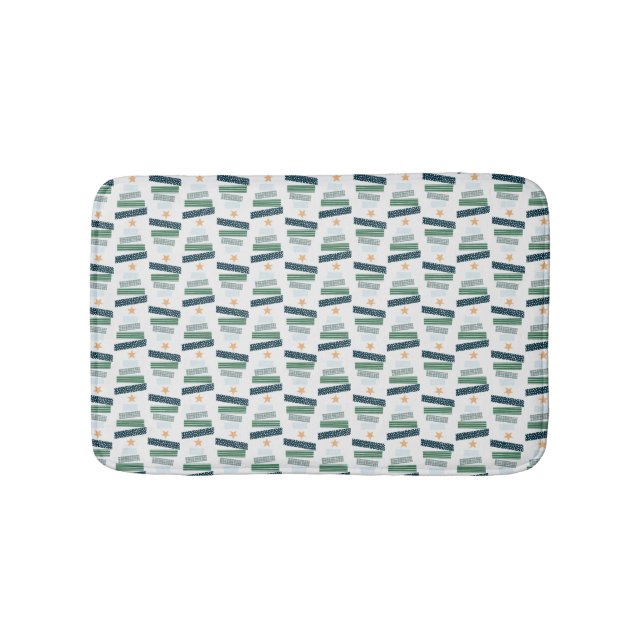Weihnachtsbaumpflaster Badematte (Vorderseite)