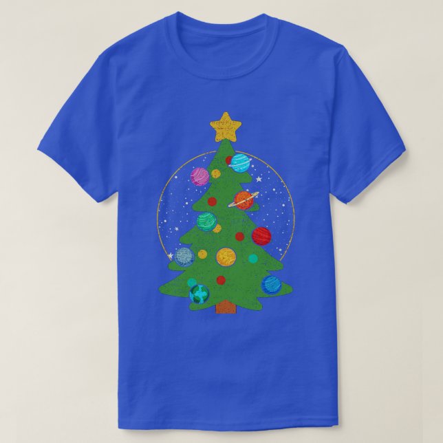 Weihnachtsbaumplanets Sonnensystem 1 T-Shirt (Design vorne)