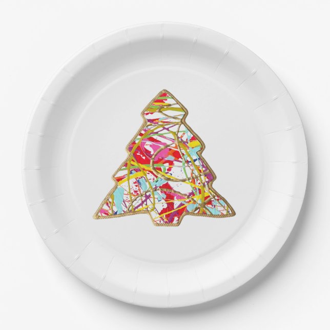Weihnachtsbaumplatte Pappteller (Vorderseite)