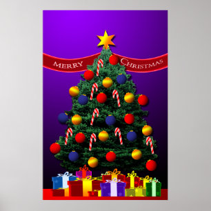 Weihnachtsbaumposter für Ihre Wand Poster