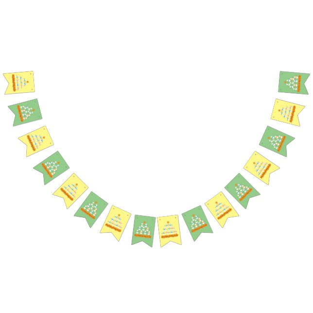 Weihnachtsbaumpyramide aus Weihnachtsschneemännern Wimpelkette (Alle)
