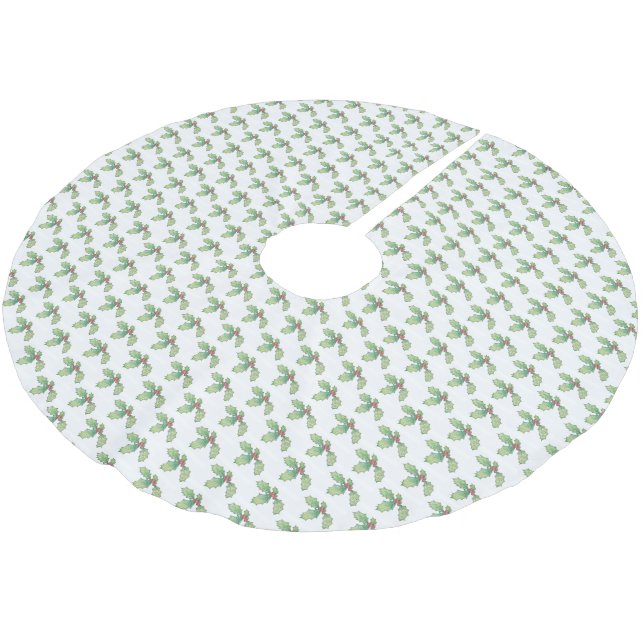 Weihnachtsbaumrock - Holly Jolly Polyester Weihnachtsbaumdecke (Schrägansicht)