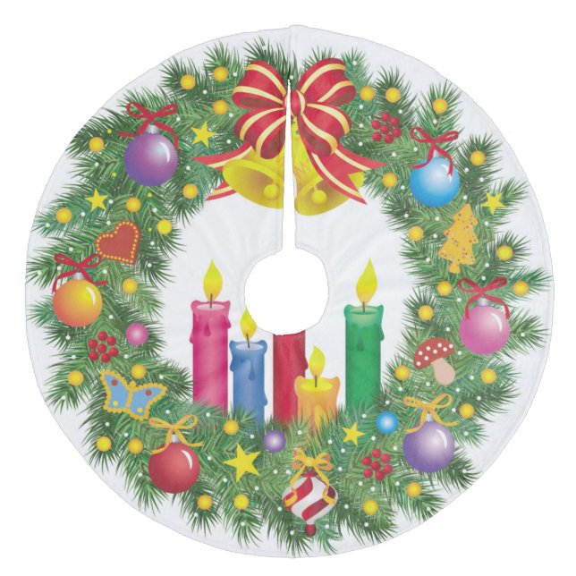 Weihnachtsbaumrock/Kranz Fleece Weihnachtsbaumdecke (Vorderseite)