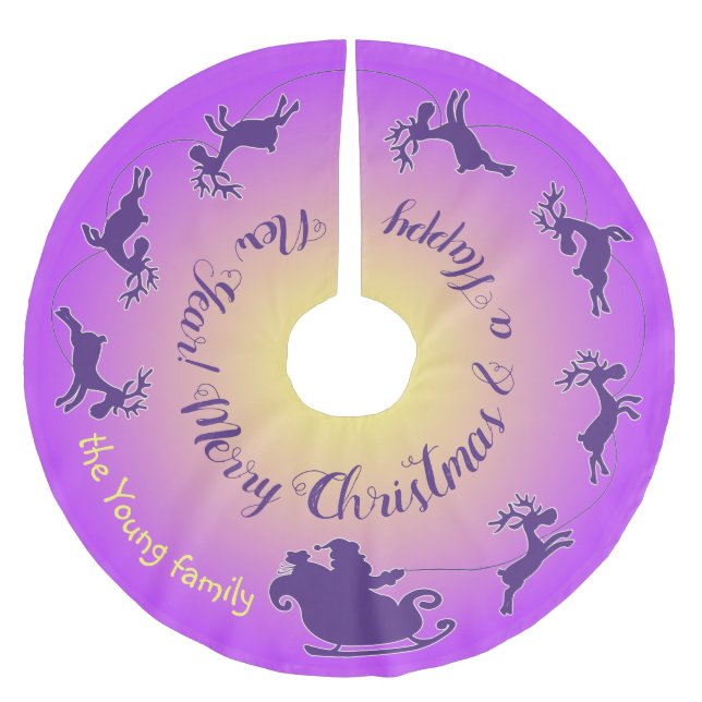 Weihnachtsbaumrock mit der Gurke des Weihnachtsman Polyester Weihnachtsbaumdecke (Vorderseite)