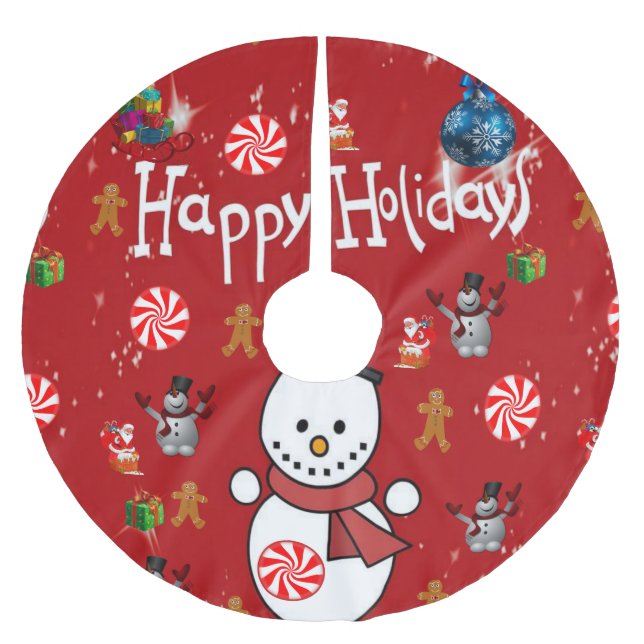 Weihnachtsbaumrock Polyester Weihnachtsbaumdecke (Vorderseite)