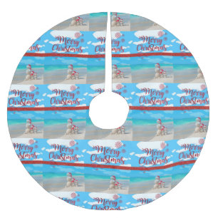 Weihnachtsbaumrock Santa Polyester Weihnachtsbaumdecke