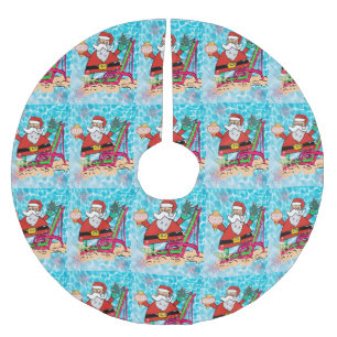Weihnachtsbaumrock Santa Polyester Weihnachtsbaumdecke