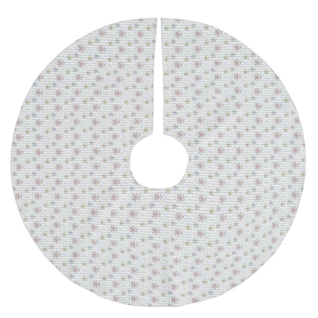 Weihnachtsbaumrock/Schneeflocken Polyester Weihnachtsbaumdecke (Vorderseite)
