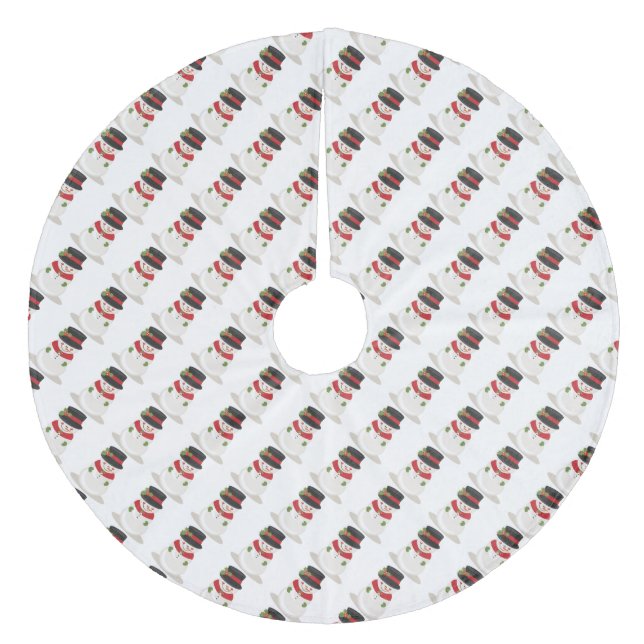 Weihnachtsbaumrock/Schneemann Fleece Weihnachtsbaumdecke (Vorderseite)