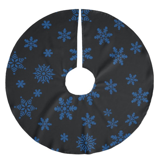 Weihnachtsbaumrock Snowflake Polyester Weihnachtsbaumdecke (Vorderseite)