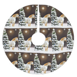 Weihnachtsbaumrospferd Anpassbar Polyester Weihnachtsbaumdecke