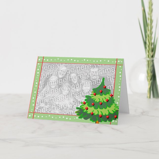 Weihnachtsbaumschablone Feiertagskarte (Vorderseite)