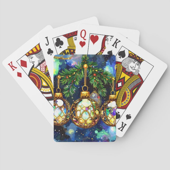 Weihnachtsbaumschmuck Feiertags-Spiele Spielkarten (Rückseite)