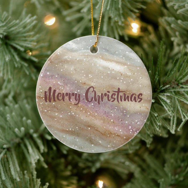 Weihnachtsbaumschmuck – Frohe Weihnachten oder Ihr Keramik Ornament (Baum)