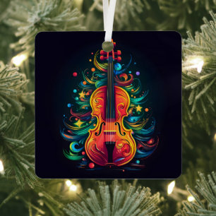 Weihnachtsbaumschmuck für die Weihnachtsvioline Ornament Aus Metall