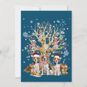 Weihnachtsbaumschmuck für Hunde im Beagle Einladung