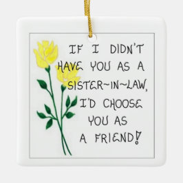 Weihnachtsbaumschmuck - Geschenk für Schwester - i Keramikornament