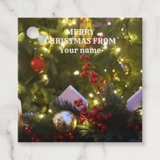 Weihnachtsbaumschmuck Geschenkanhänger (Vorderseite)