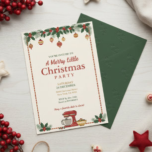 Weihnachtsbaumschmuck-Girlande Party-Einladung Einladung