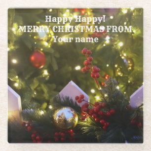 Weihnachtsbaumschmuck Glasuntersetzer