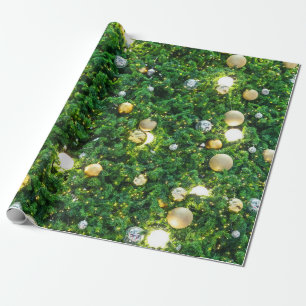 Weihnachtsbaumschmuck Hintergrund. vintage Gol Geschenkpapier