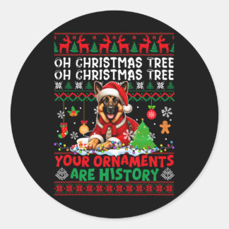 Weihnachtsbaumschmuck ist Geschichte Sweater Germa Runder Aufkleber