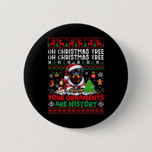 Weihnachtsbaumschmuck ist Geschichte Sweater Santa Button