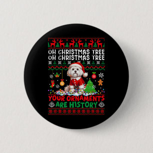 Weihnachtsbaumschmuck ist Geschichte Sweater Santa Button