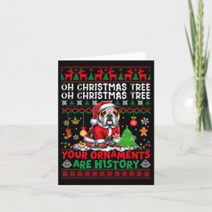 Weihnachtsbaumschmuck ist Geschichte Sweater Santa Karte