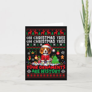 Weihnachtsbaumschmuck ist Geschichte Sweater Santa Karte