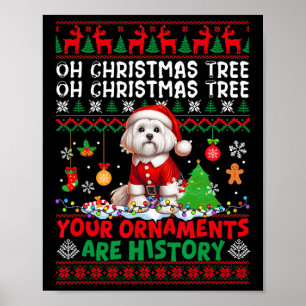 Weihnachtsbaumschmuck ist Geschichte Sweater Santa Poster