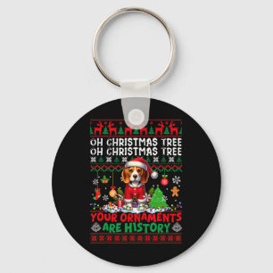 Weihnachtsbaumschmuck ist Geschichte Sweater Santa Schlüsselanhänger