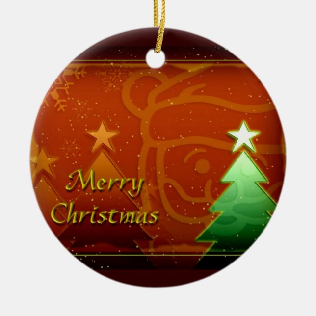 Weihnachtsbaumschmuck Keramikornament (Vorne)
