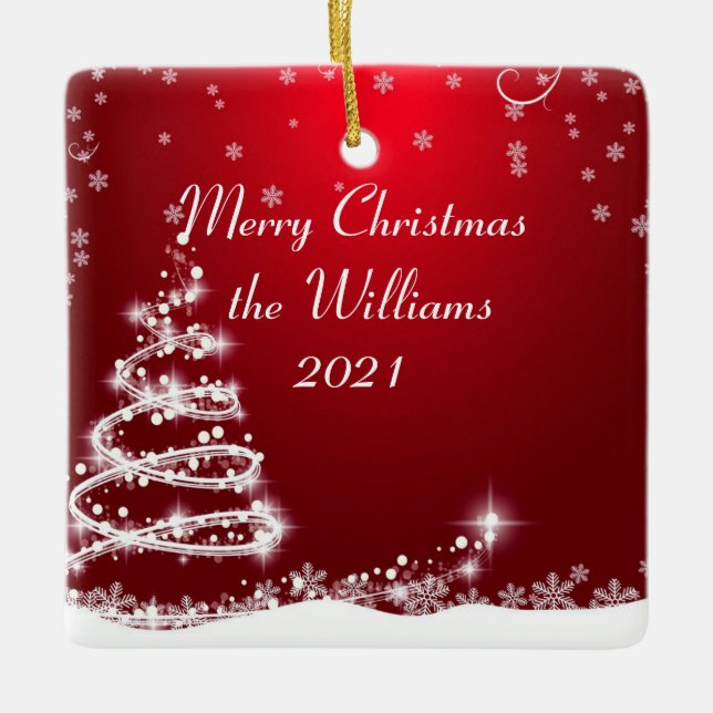 Weihnachtsbaumschmuck Keramikornament (Vorderseite)