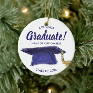 Weihnachtsbaumschmuck-Klasse des Abschlusses 20XX Keramikornament