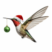 Weihnachtsbaumschmuck Kolibri & grüne Dekoration