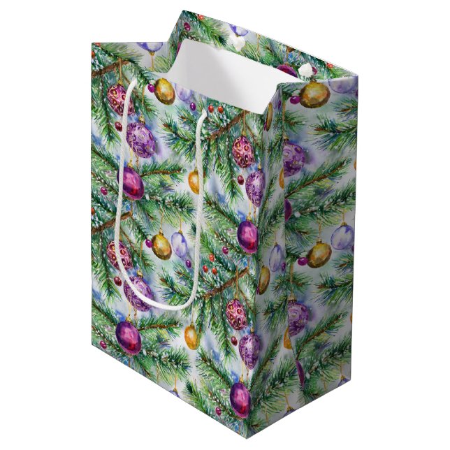 Weihnachtsbaumschmuck Mittlere Geschenktüte (Vorderseite Schrägansicht)