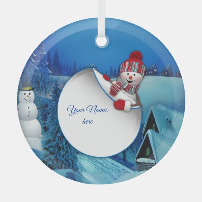 Weihnachtsbaumschmuck Ornament Aus Glas (Vorderseite)