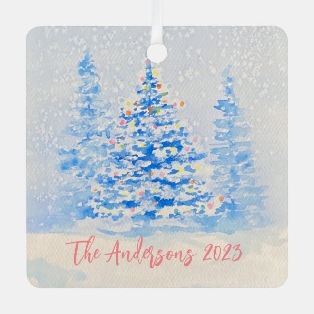 Weihnachtsbaumschmuck Ornament Aus Metall (Vorderseite)