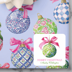 Weihnachtsbaumschmuck Quadratischer Aufkleber