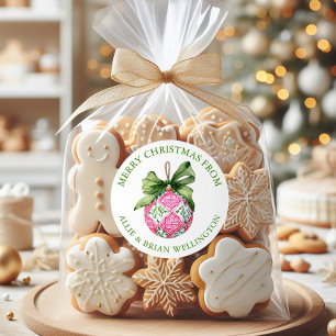 Weihnachtsbaumschmuck Runder Aufkleber