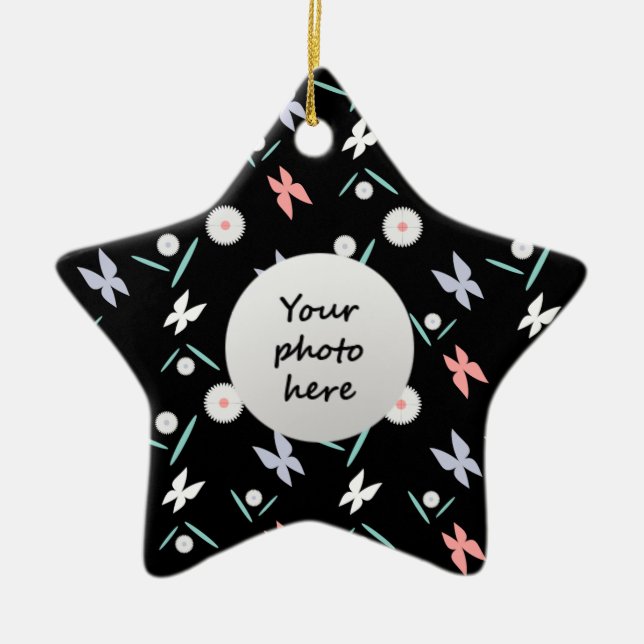 Weihnachtsbaumschmuck-Schmetterlinge Keramikornament (Vorne)