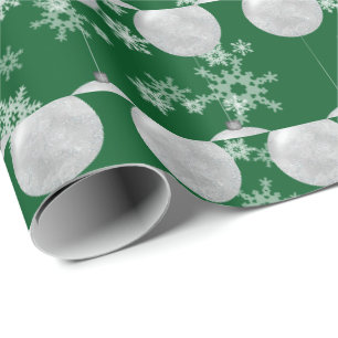 Weihnachtsbaumschmuck und Schneeflocken Geschenkpa Geschenkpapier