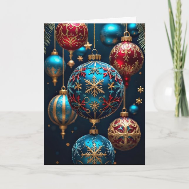Weihnachtsbaumschmuck Weihnachtskarte Feiertagskarte (Vorderseite)