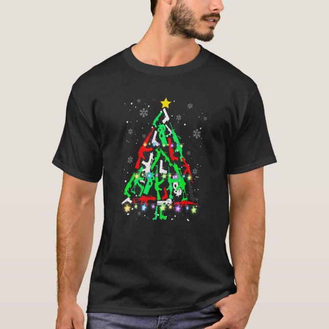 Weihnachtsbaumschmuck Weihnachtsleuchten T-Shirt (Vorderseite)
